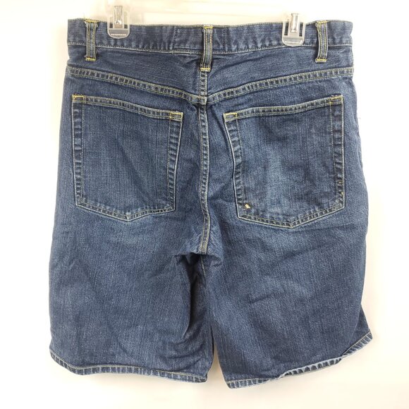 Vintage PNB Nation Mens Dark Blue Wash Denim Shorts Sz 36 - Picture 4 of 9